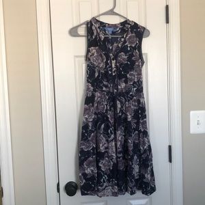 purple dress with flowers